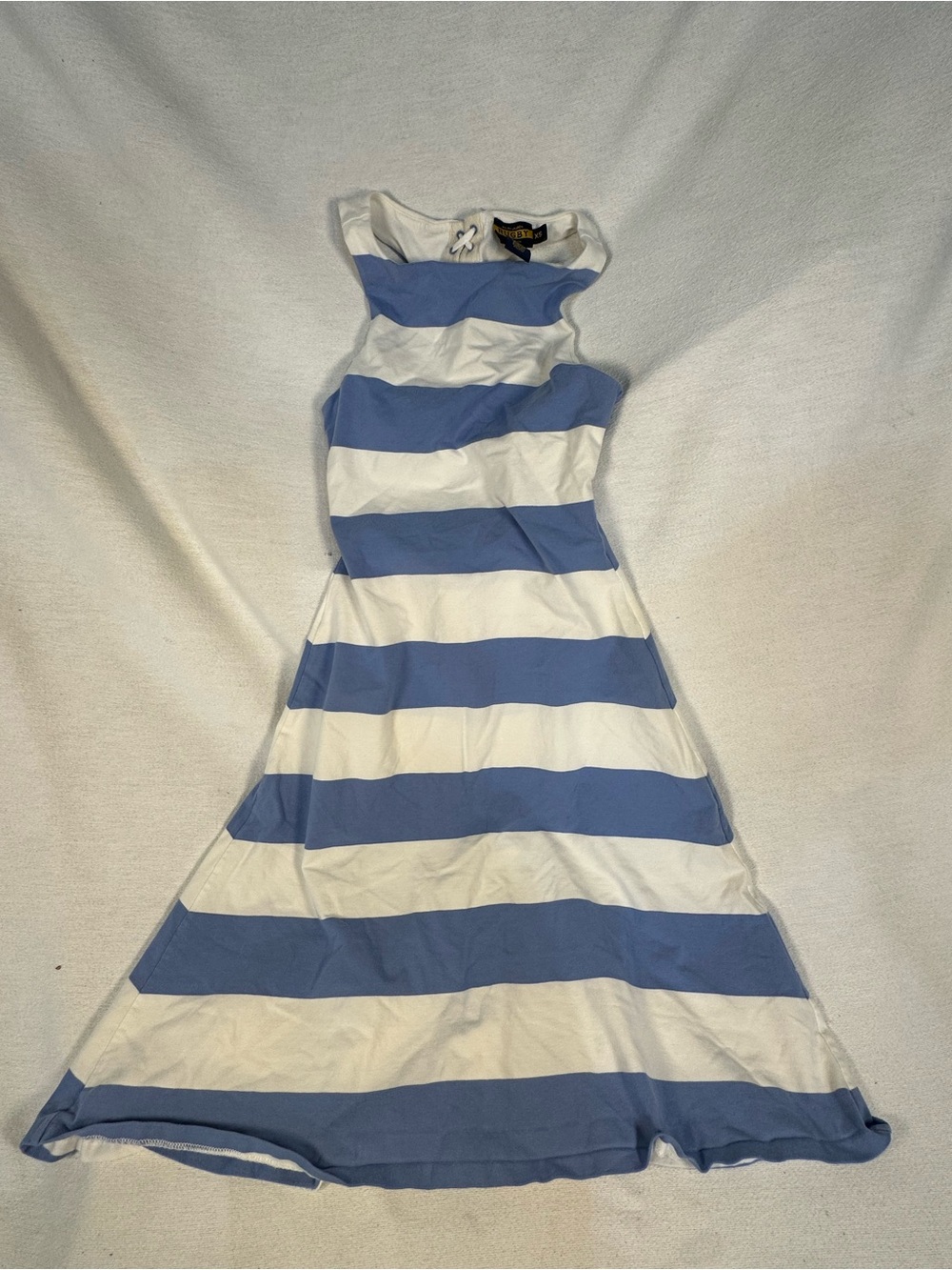 Ralph Lauren Striped Sleeveless Maxi Dress in Blue and White